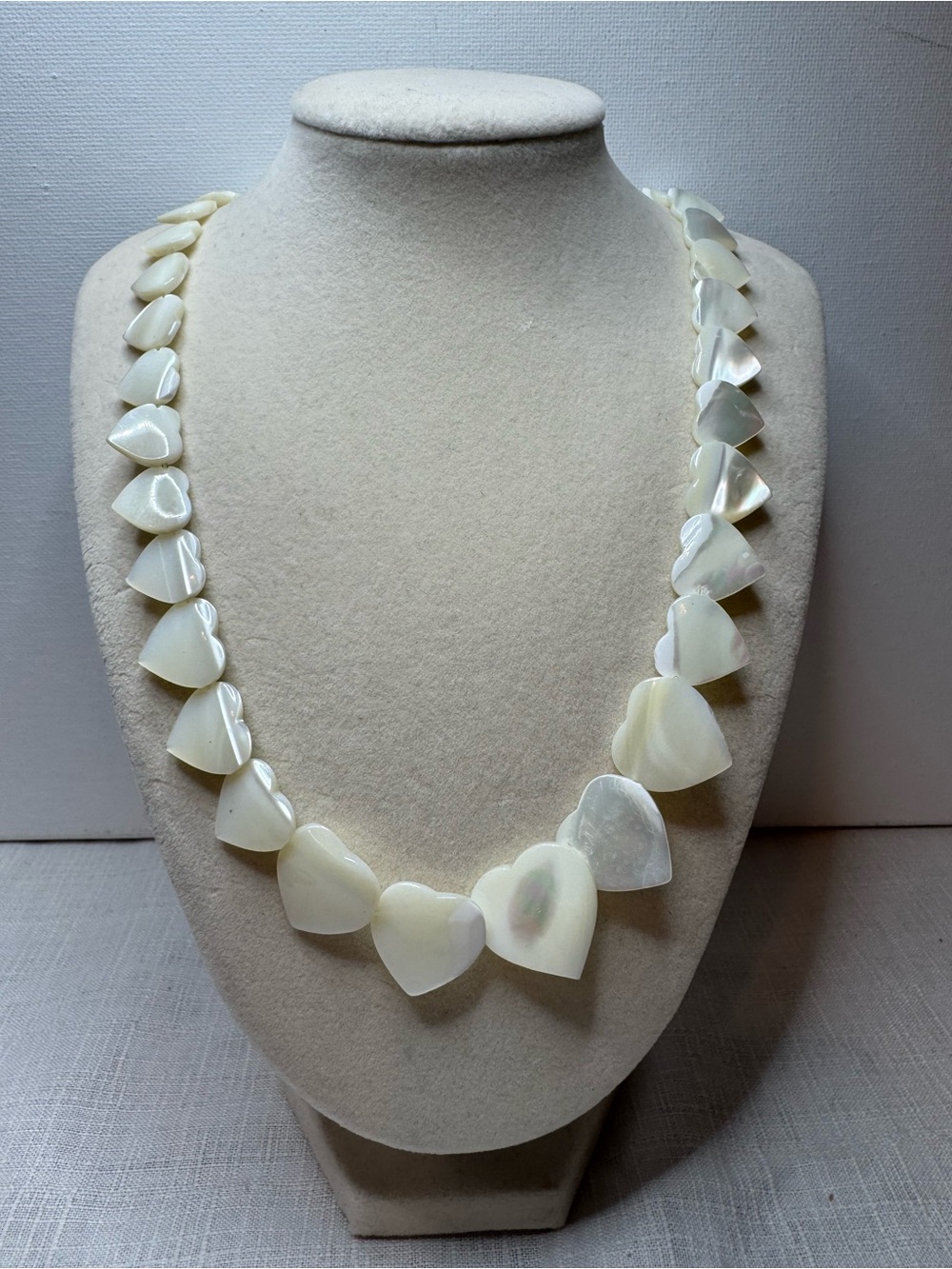 Vintage Mother of Pearl Heart Necklace